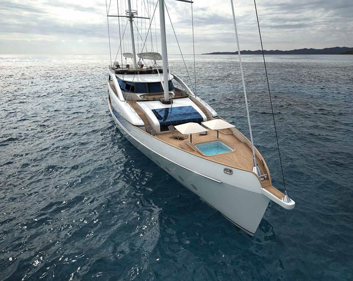 a boat on the water aboard SM45  AMERIGO Yacht for Sale