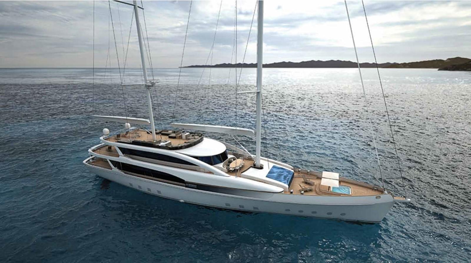 a boat on the water aboard SM45  AMERIGO Yacht for Sale