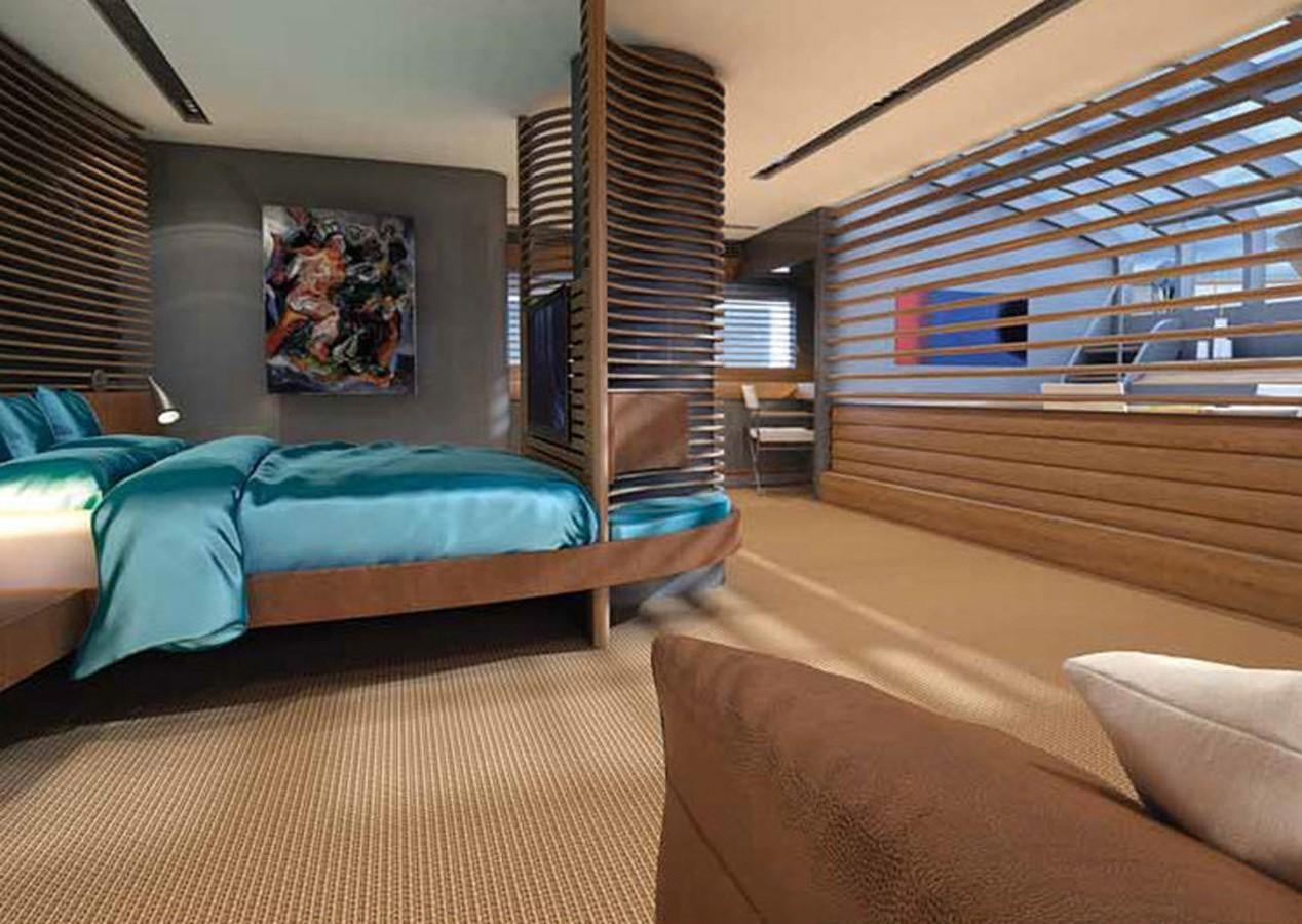 a bedroom with a bunk bed aboard SM45  AMERIGO Yacht for Sale
