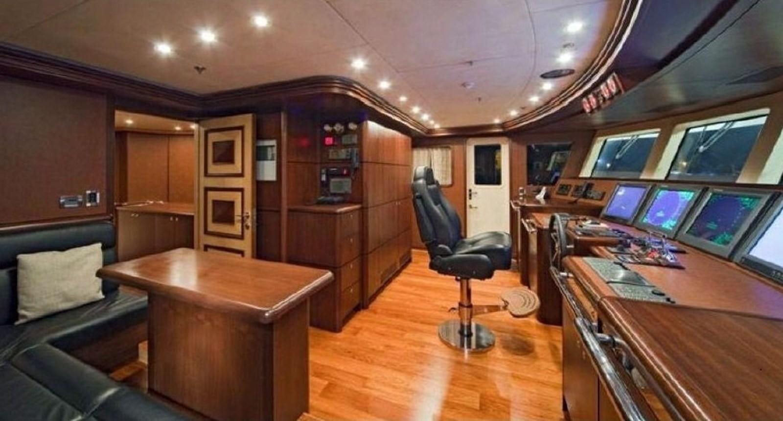a room with a desk and a chair aboard GOLDEN HORN Yacht for Sale