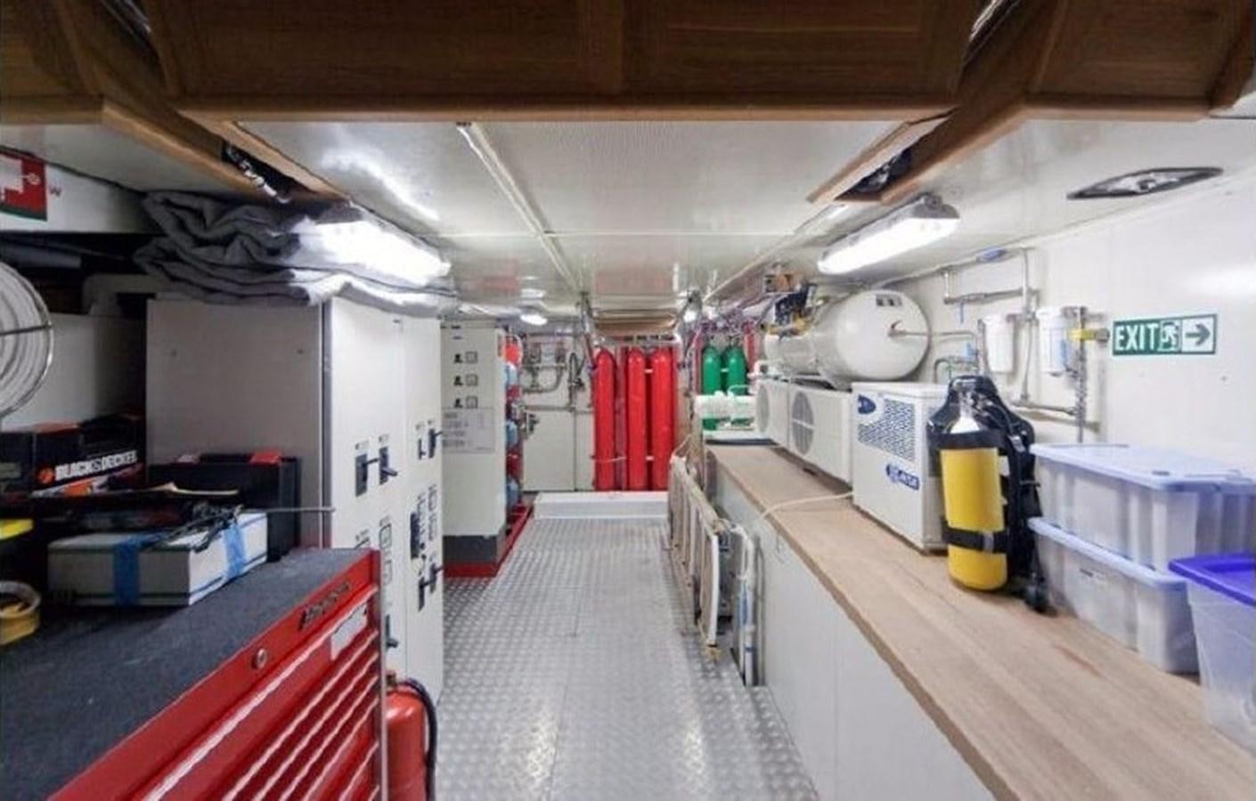 a room with many machines aboard GOLDEN HORN Yacht for Sale