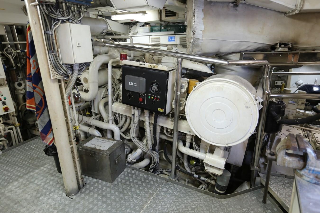 a machine with a large metal cylinder aboard GOODWILL Yacht for Sale