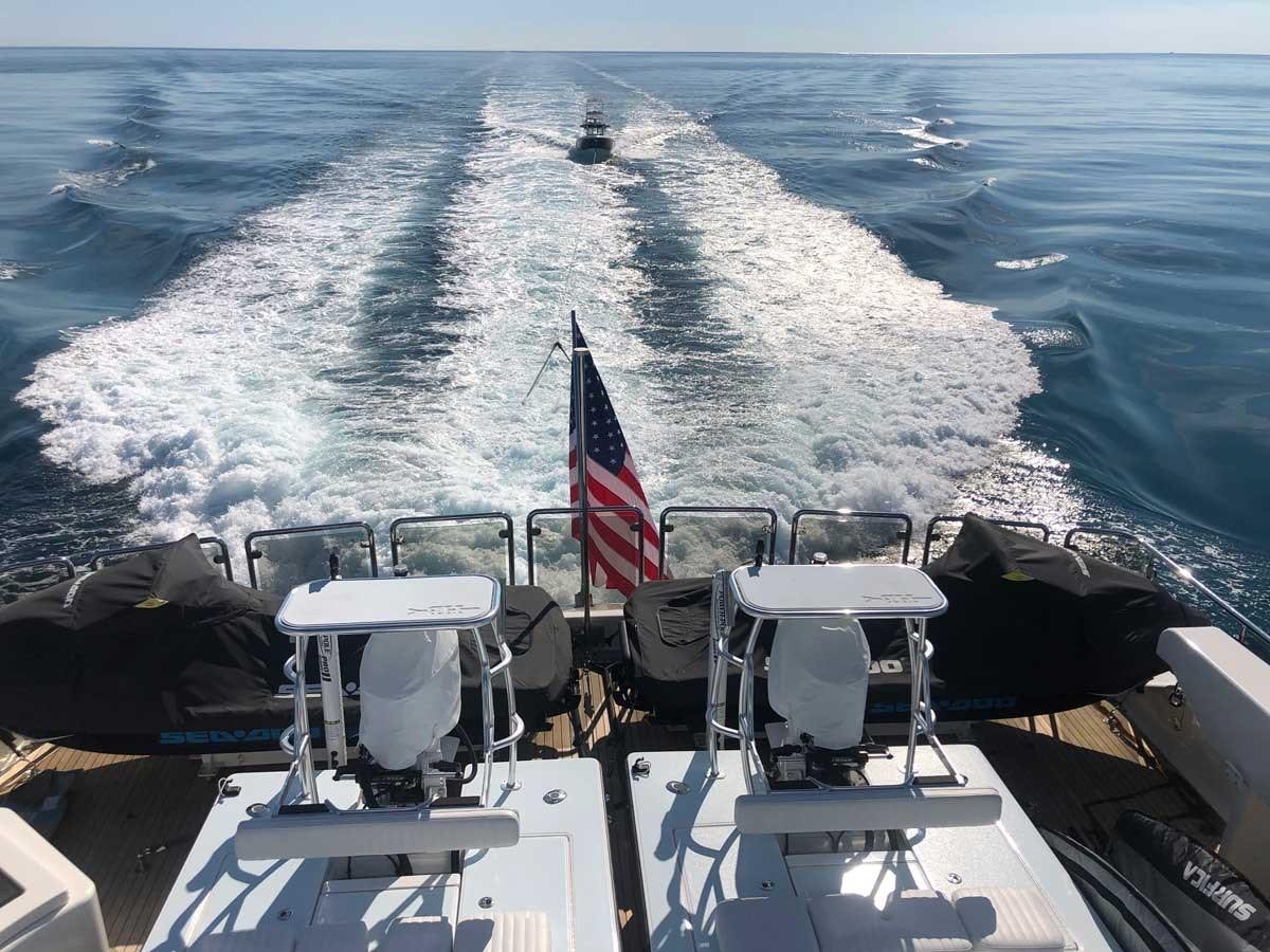 a boat on the water aboard RELEASE ME Yacht for Sale