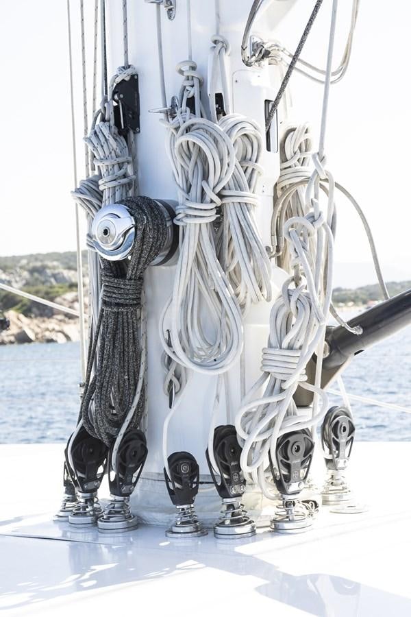 a close-up of a water wheel aboard STATE OF GRACE Yacht for Sale