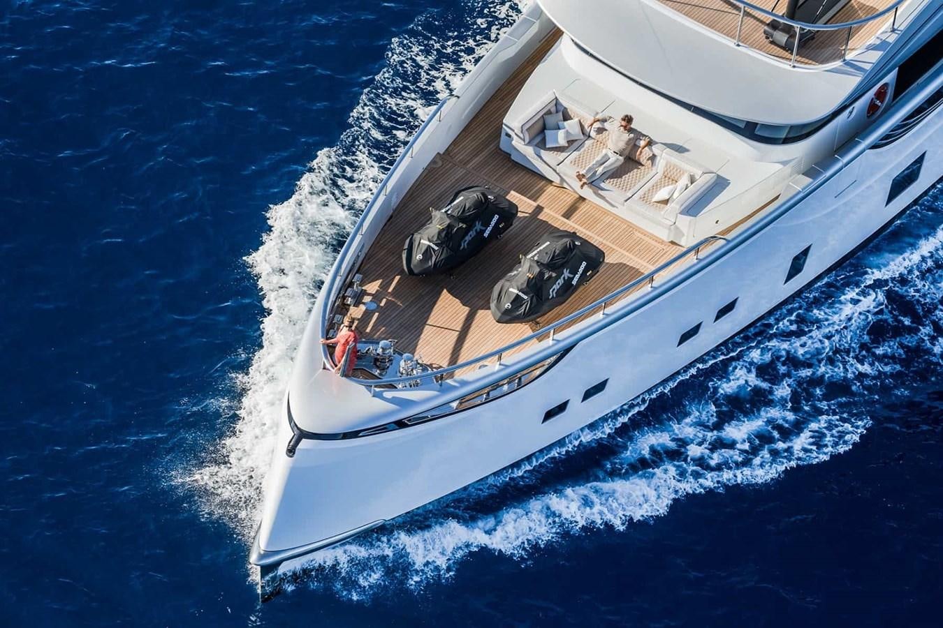 a boat with people in it aboard GTT 130 Yacht for Sale