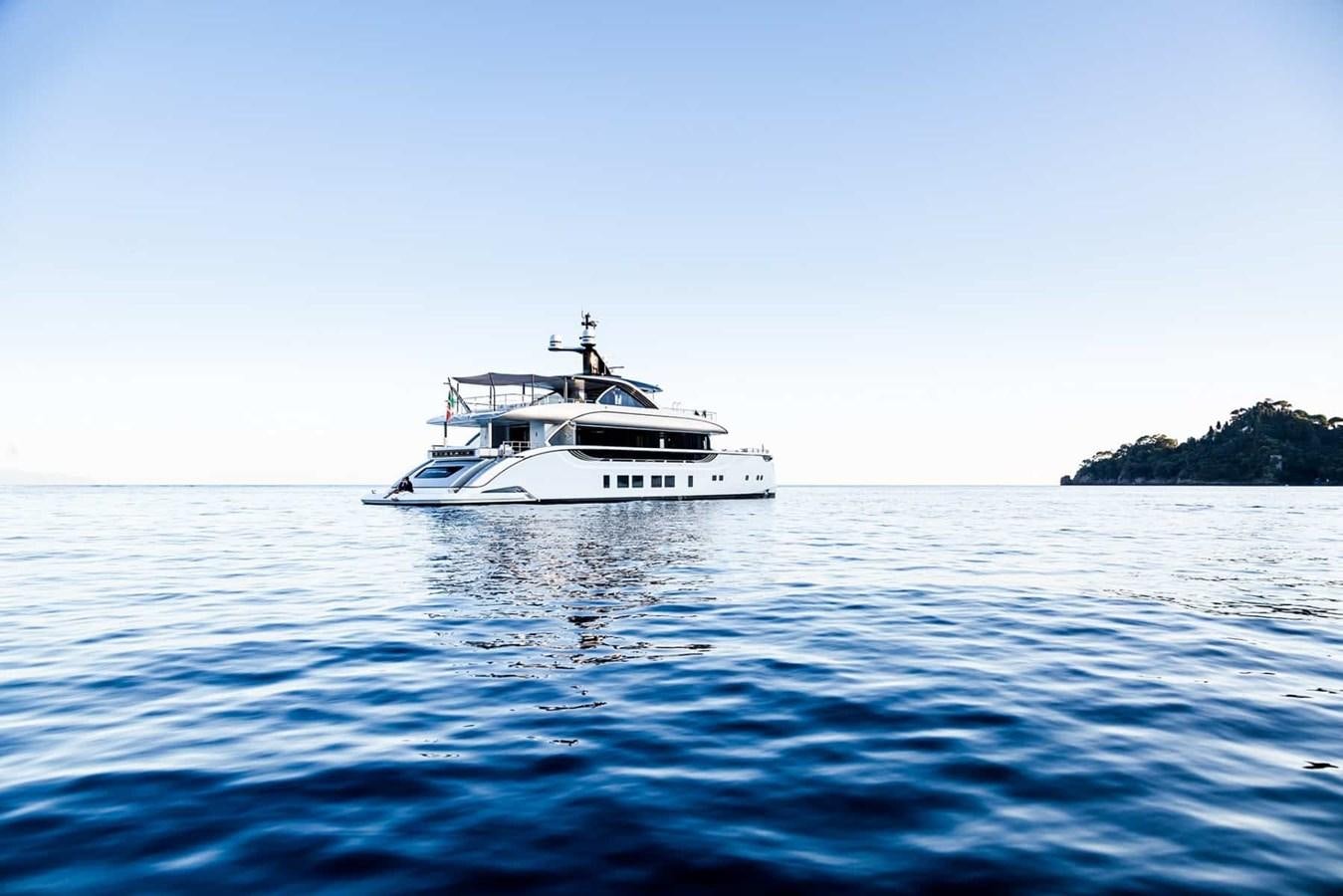 a boat in the water aboard GTT 130 Yacht for Sale