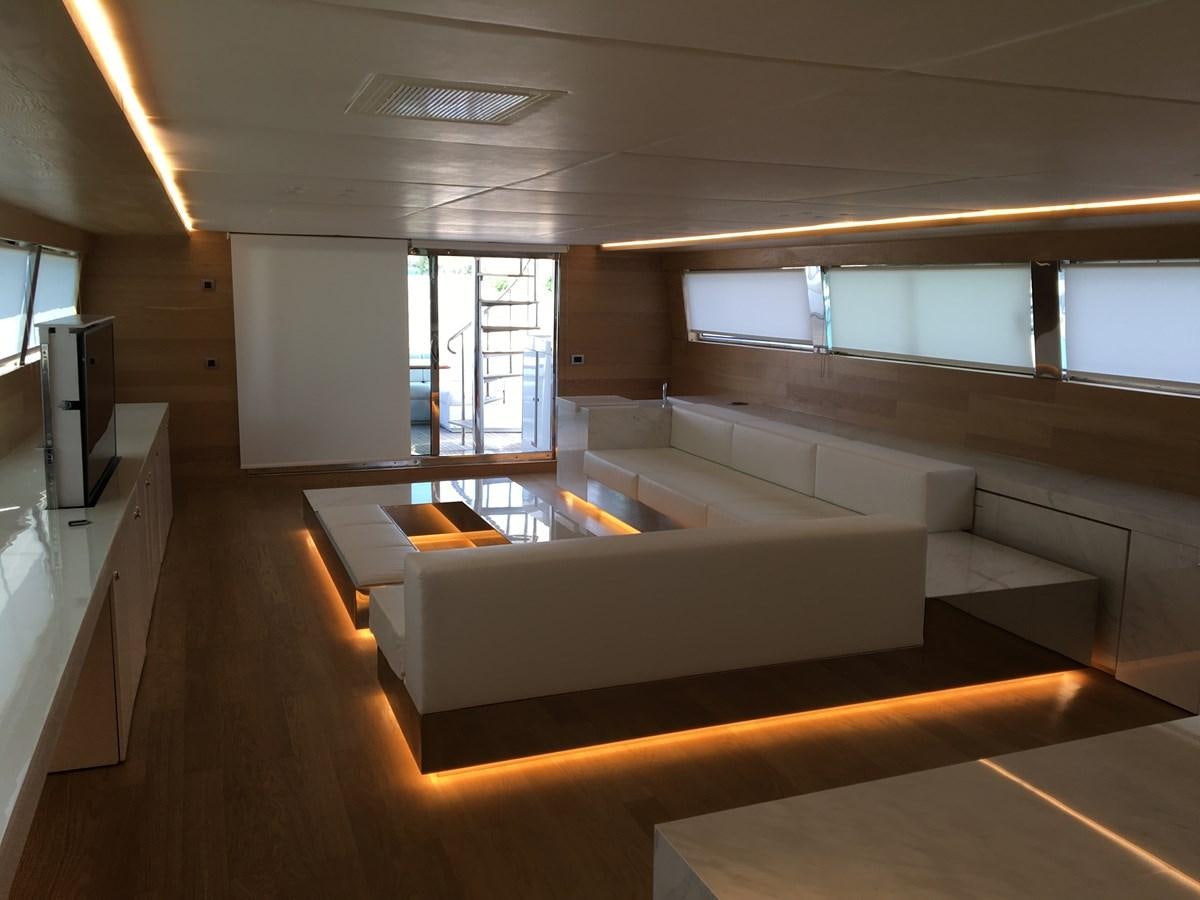 a large bathroom with a large tub aboard SHAMEKH Yacht for Sale