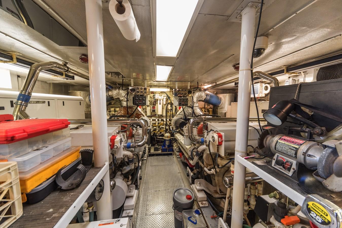 a room with machinery aboard SU Yacht for Sale