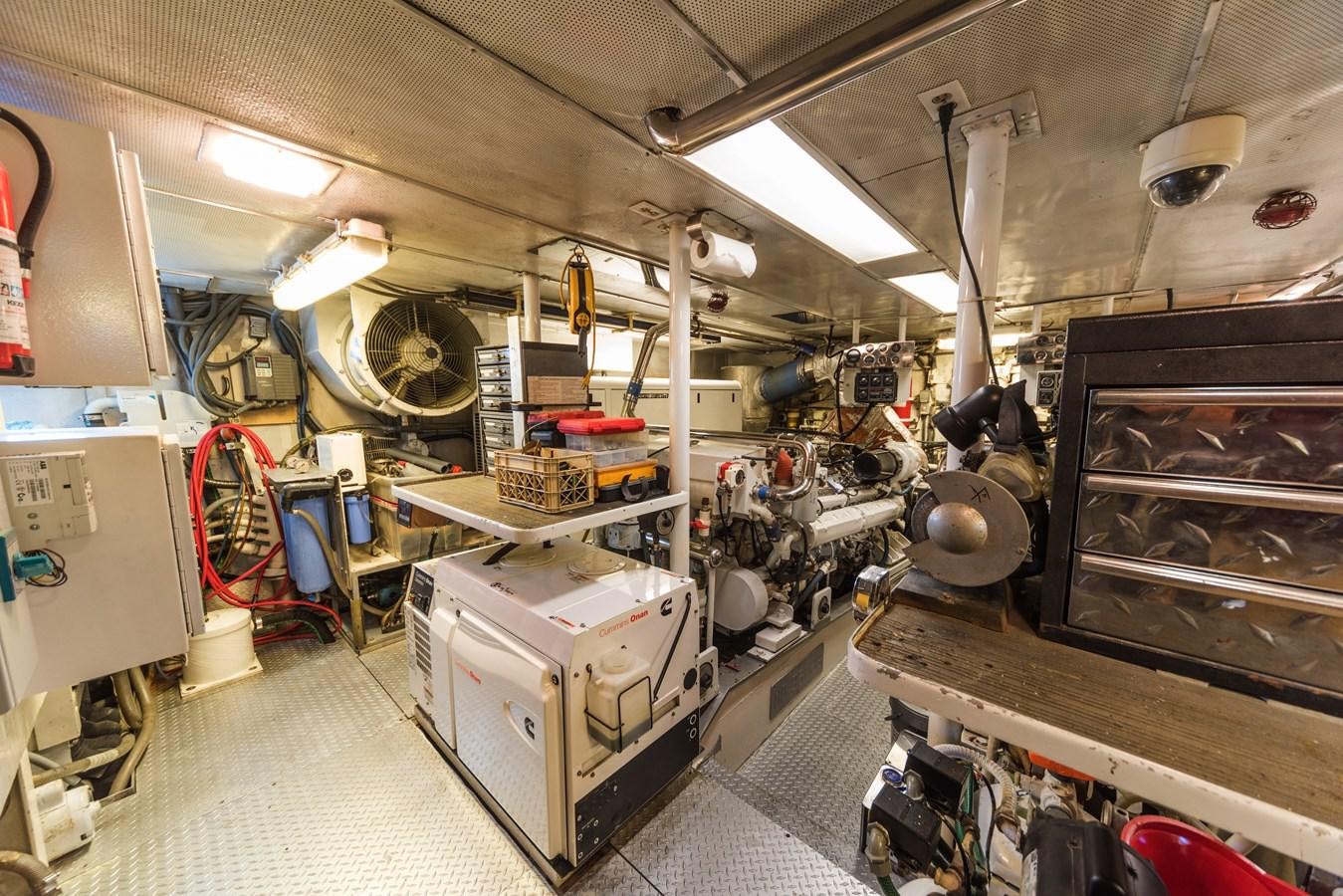 a room with machines and equipment aboard SU Yacht for Sale