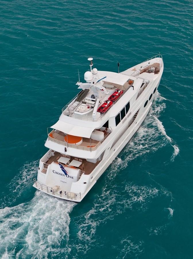 a boat on the water aboard NO NAME  2002 120 TRI-DECK M/Y Yacht for Sale