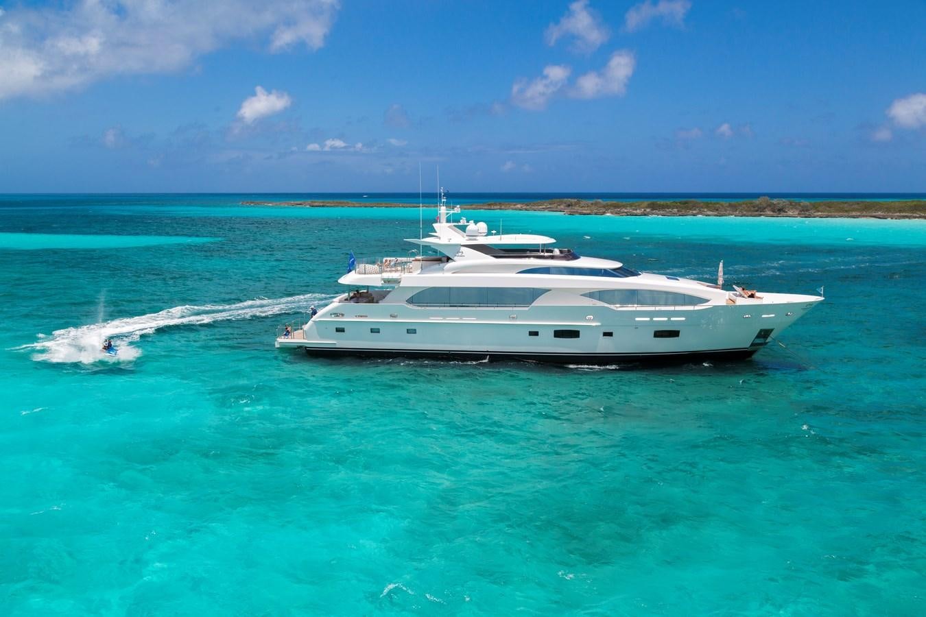 a white yacht on the water aboard RP120 (NEW BOAT SPEC) Yacht for Sale