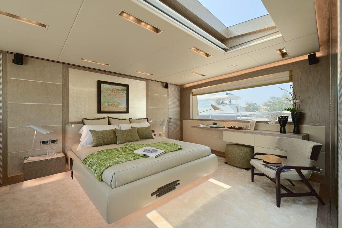 a bed in a room aboard RP120 (NEW BOAT SPEC) Yacht for Sale