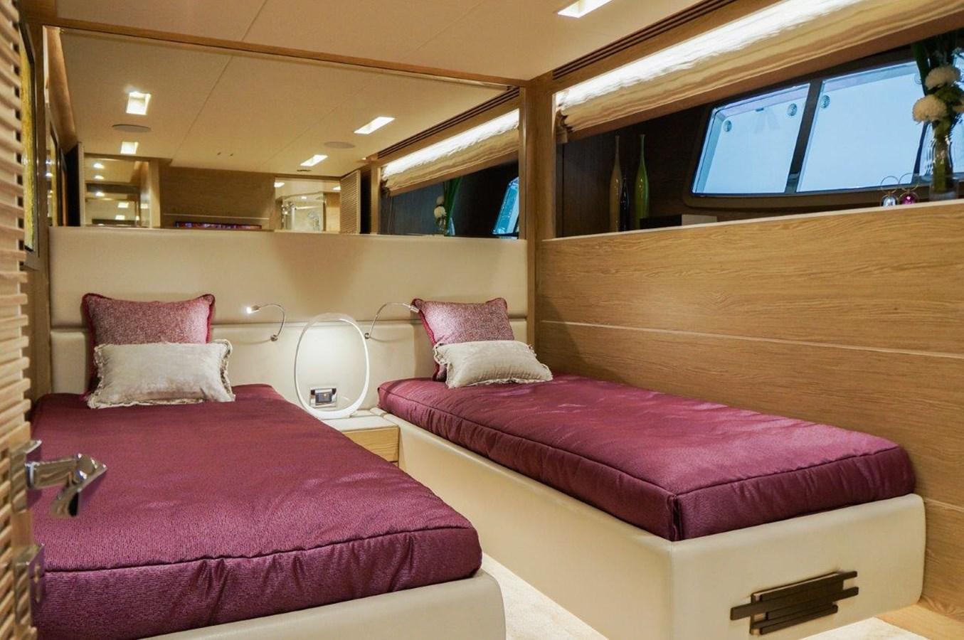 a room with two beds aboard RP120 (NEW BOAT SPEC) Yacht for Sale
