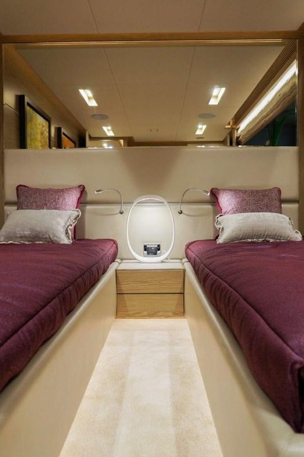 a train with pink pillows aboard RP120 (NEW BOAT SPEC) Yacht for Sale