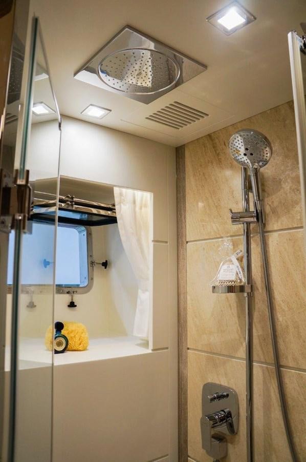 a bathroom with a shower unit aboard RP120 (NEW BOAT SPEC) Yacht for Sale