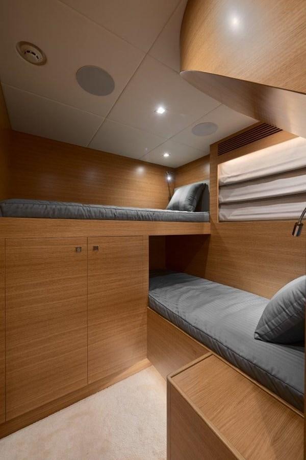 a bed in a room aboard RP120 (NEW BOAT SPEC) Yacht for Sale