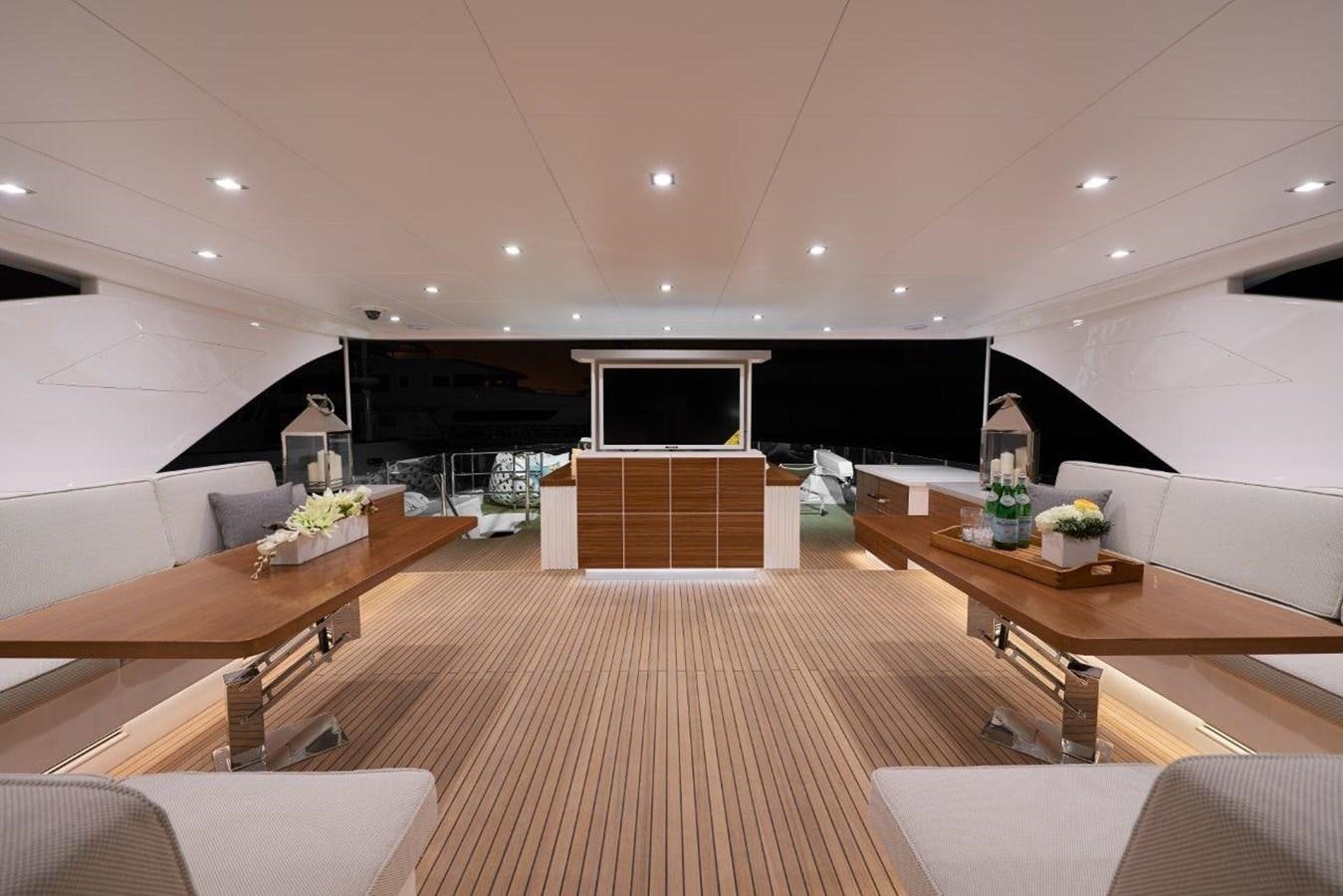 a modern looking living room aboard RP120 (NEW BOAT SPEC) Yacht for Sale