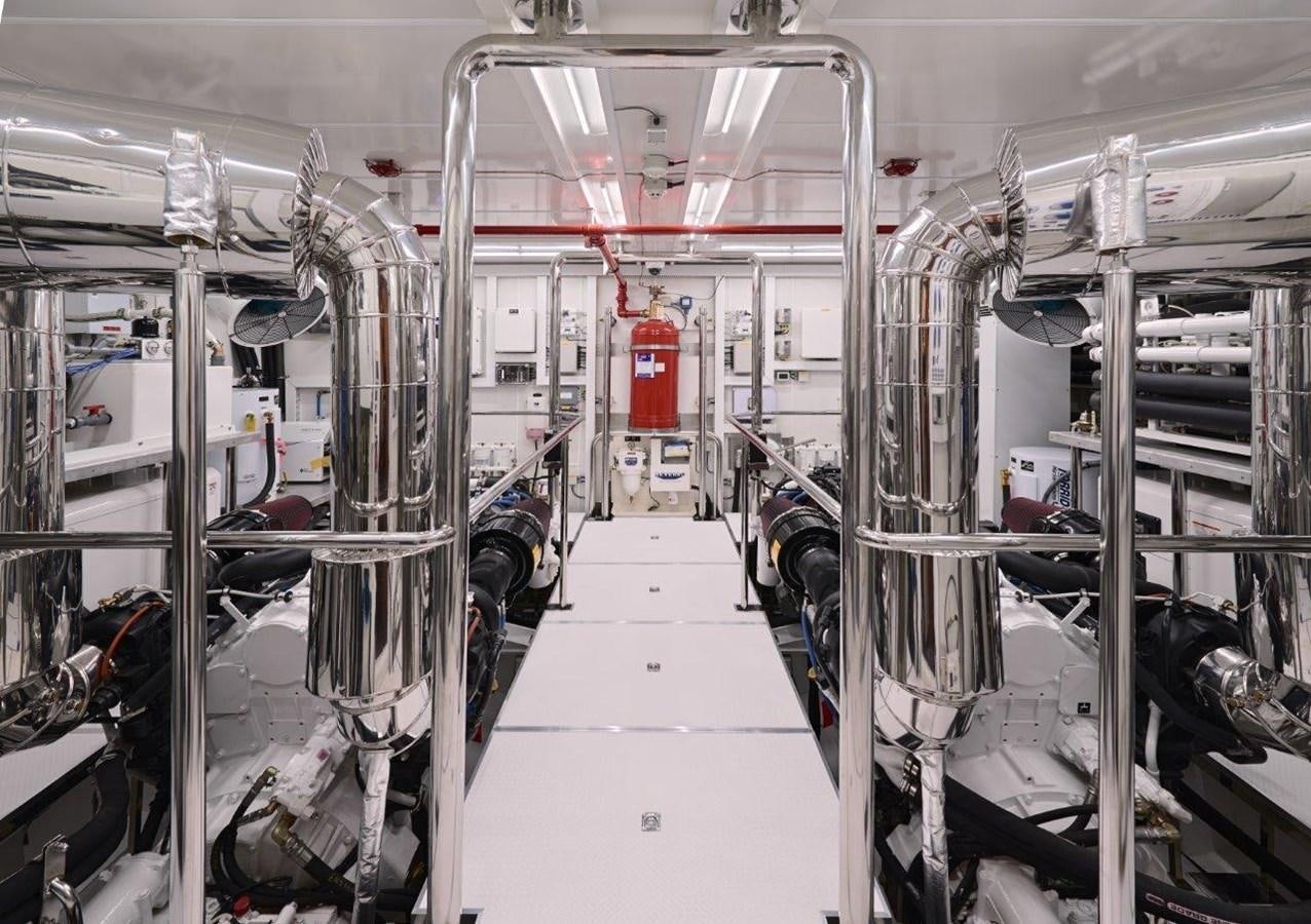 a large room with white walls aboard RP120 (NEW BOAT SPEC) Yacht for Sale