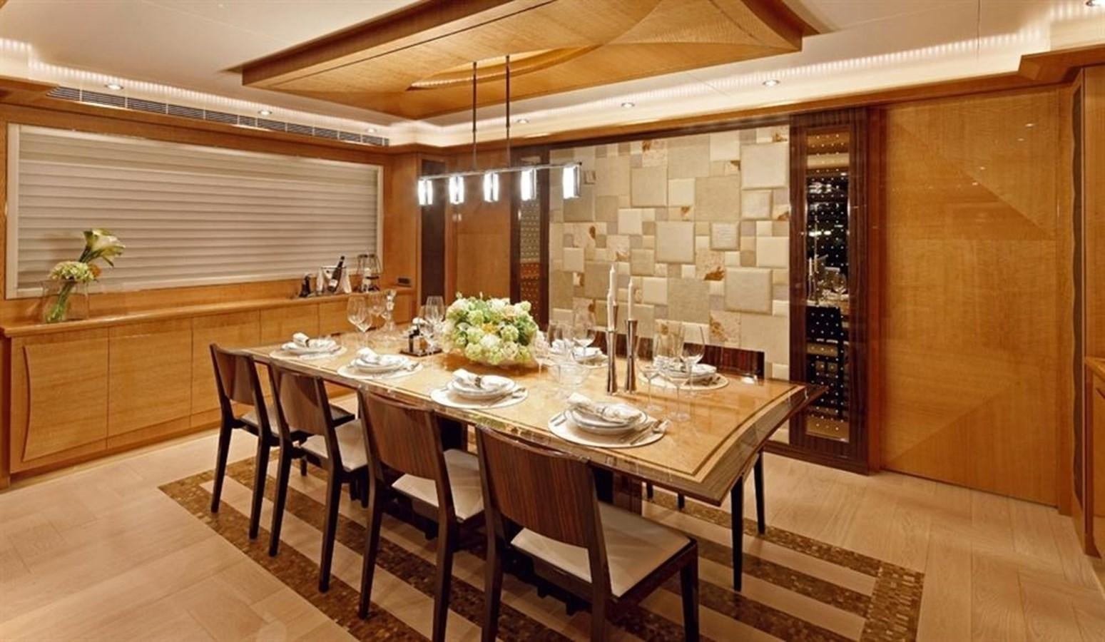 a dining table in a room aboard RP120 (NEW BOAT SPEC) Yacht for Sale
