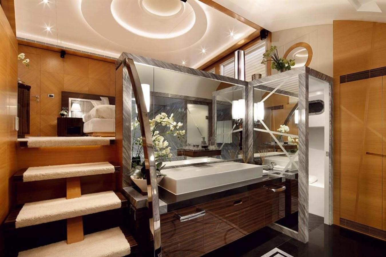 a room with a bed and a desk aboard RP120 (NEW BOAT SPEC) Yacht for Sale