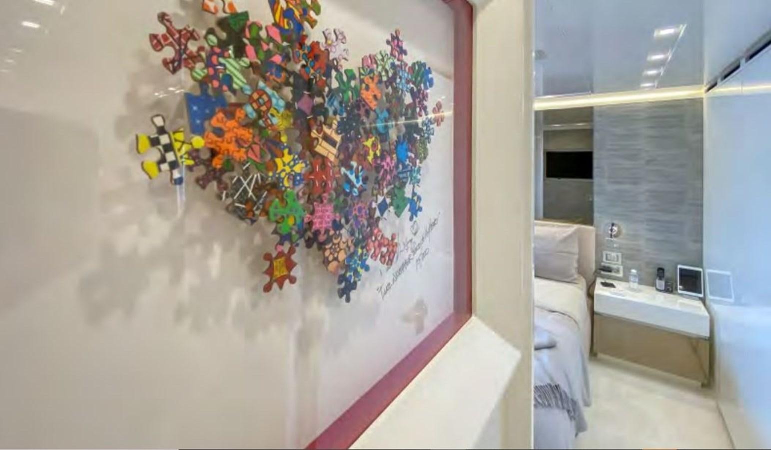 a room with a map on the wall aboard CAIA S Yacht for Sale