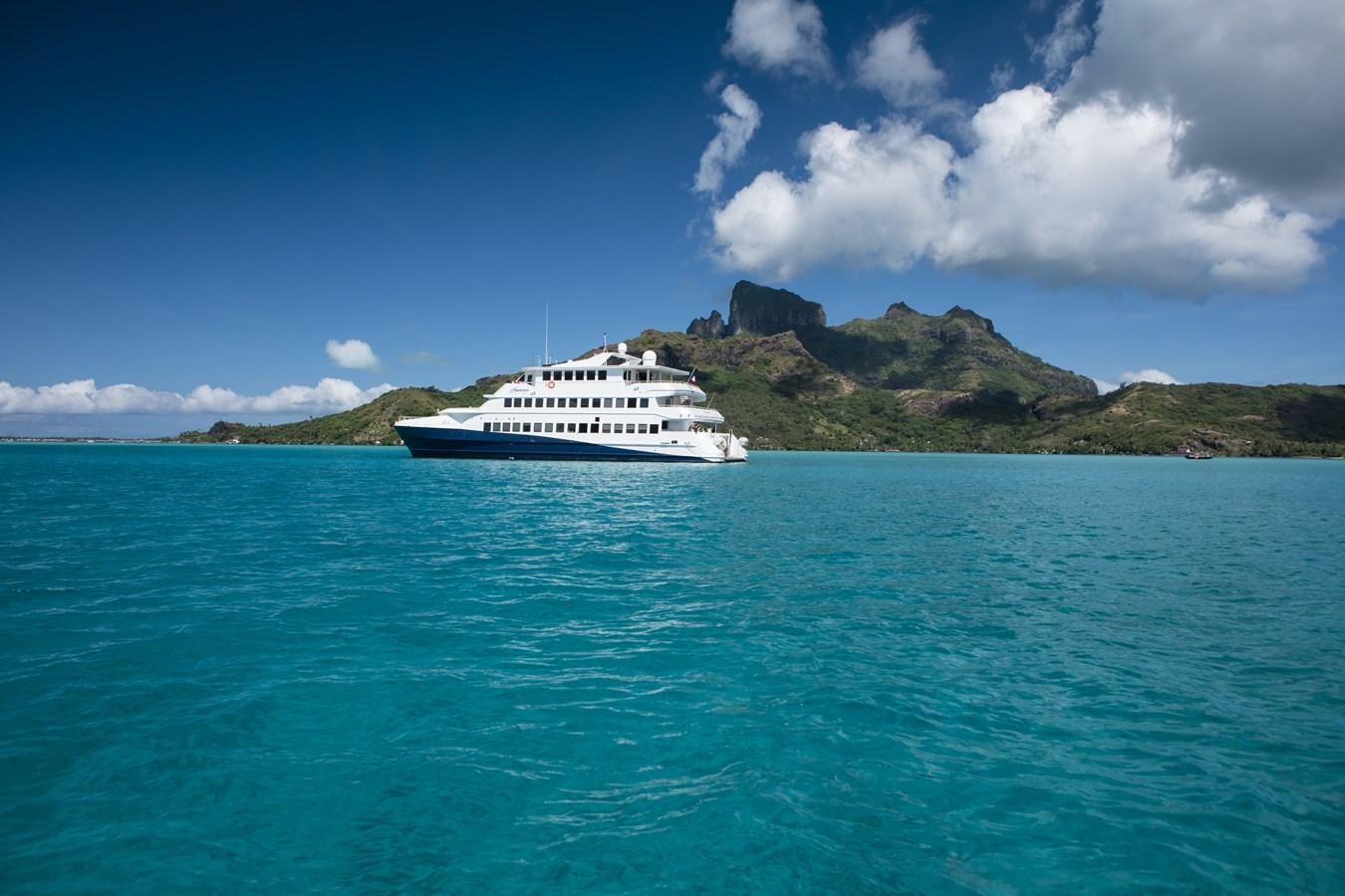 a boat on the water aboard HAUMANA Yacht for Sale