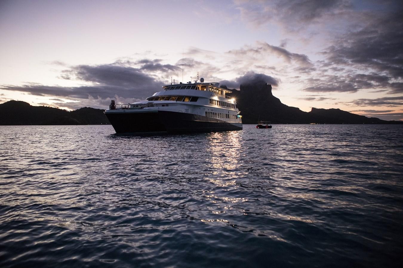 a boat in the water aboard HAUMANA Yacht for Sale