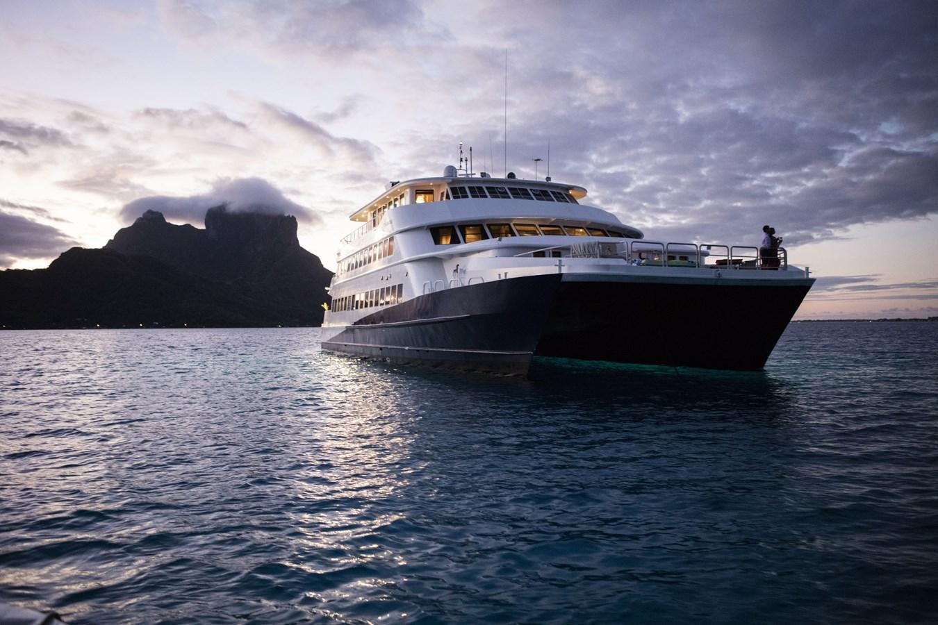 a boat in the water aboard HAUMANA Yacht for Sale