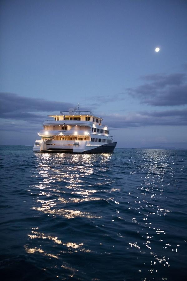 a ship in the water aboard HAUMANA Yacht for Sale