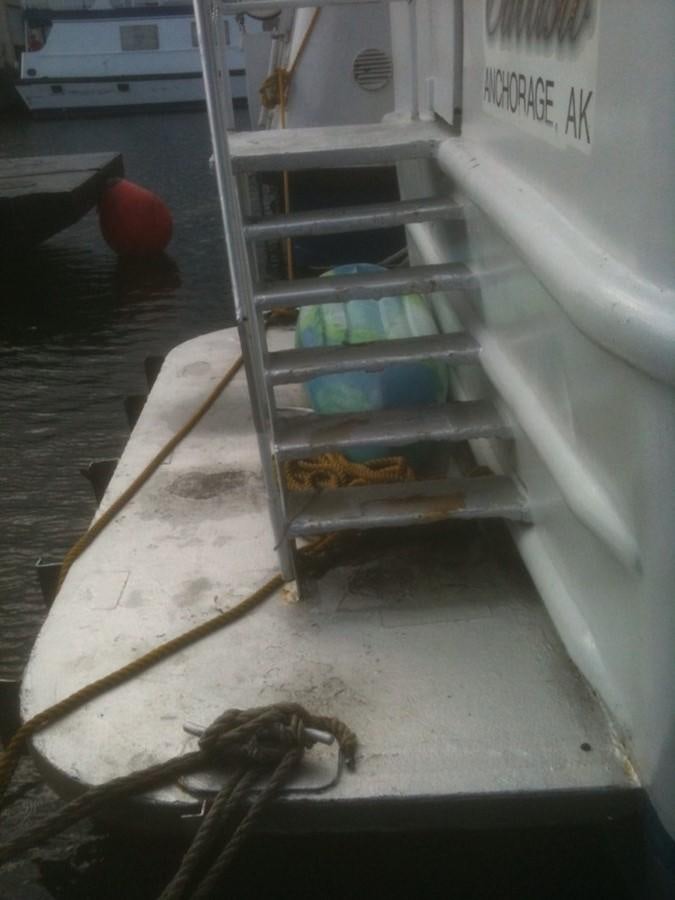 a boat with a plastic container aboard CALLISTO Yacht for Sale