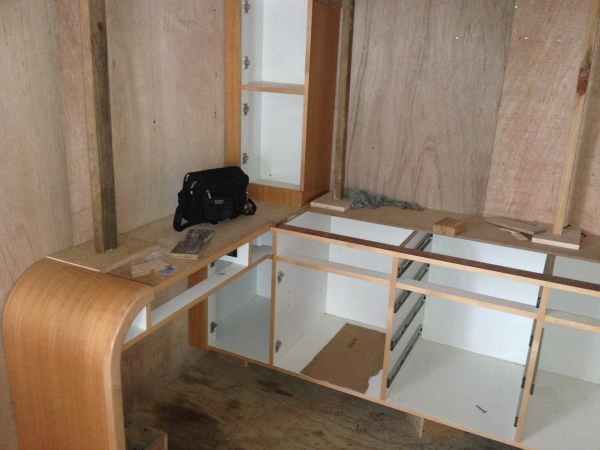 a room with a desk and a chair aboard CALLISTO Yacht for Sale