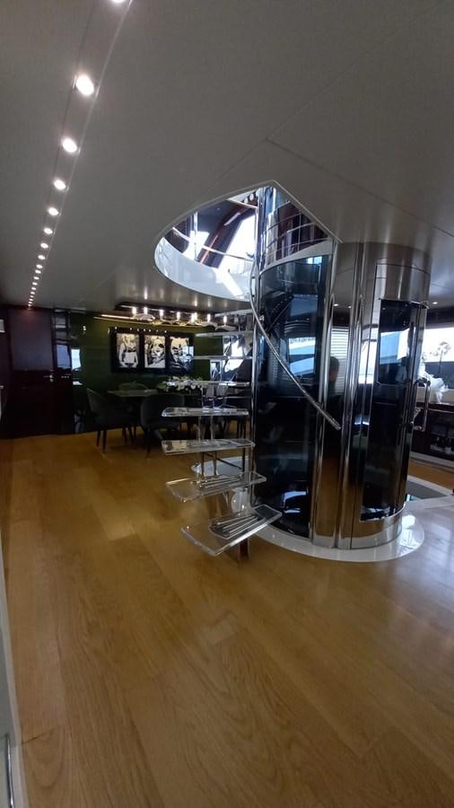 a glass case in a store aboard FREEDOM Yacht for Sale
