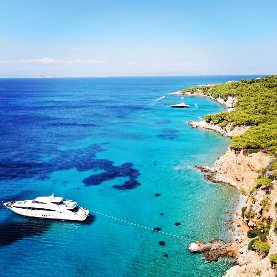 a boat on the water aboard FREEDOM Yacht for Sale