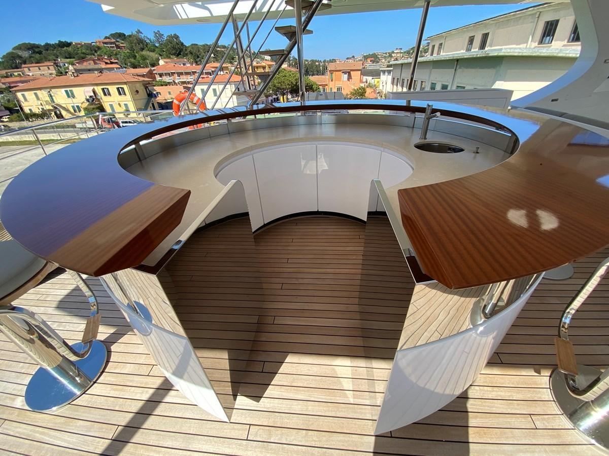 a boat on a deck aboard PARTNER Yacht for Sale