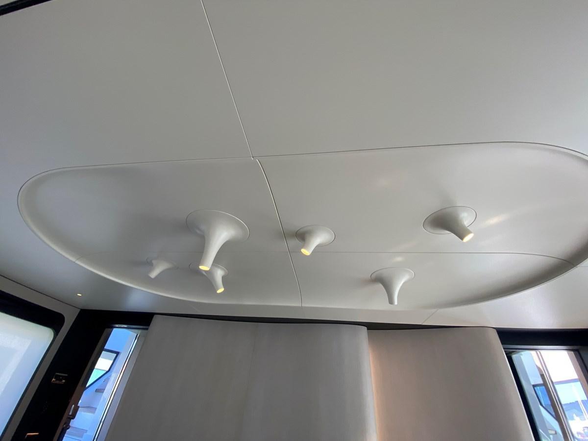 a ceiling with lights aboard PARTNER Yacht for Sale