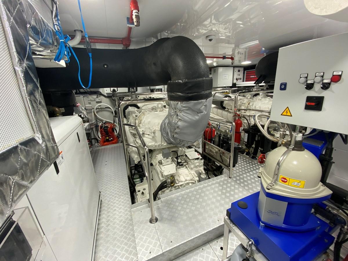 a machine with a large piece of equipment in it aboard PARTNER Yacht for Sale