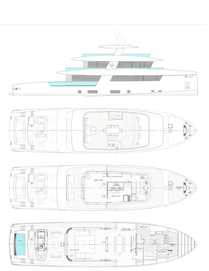 diagram aboard 35M CECCARELLI EXPLORER YACHT Yacht for Sale