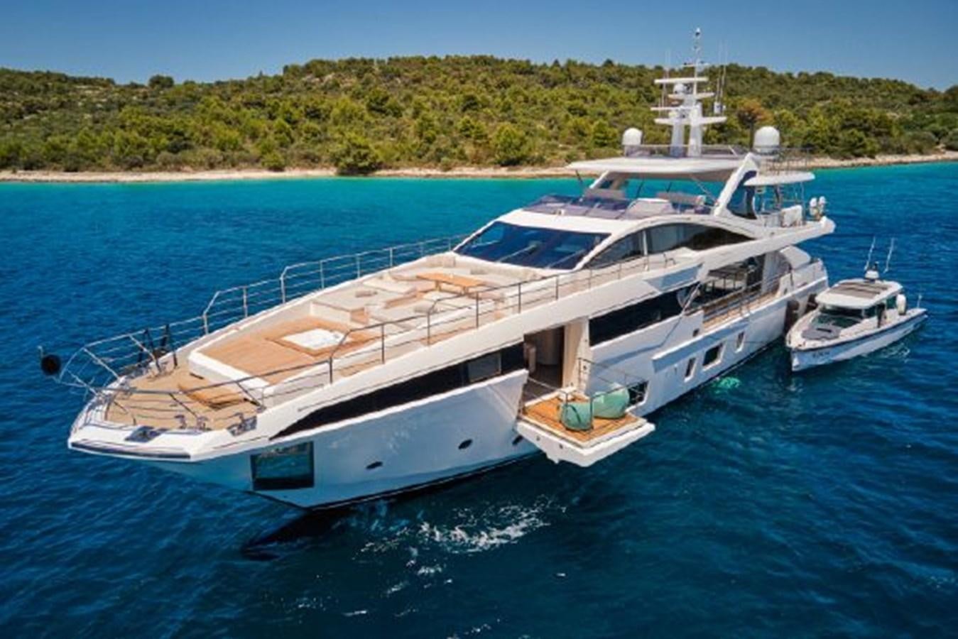a boat on the water aboard 2019 AZIMUT GRANDE 35 METRI Yacht for Sale