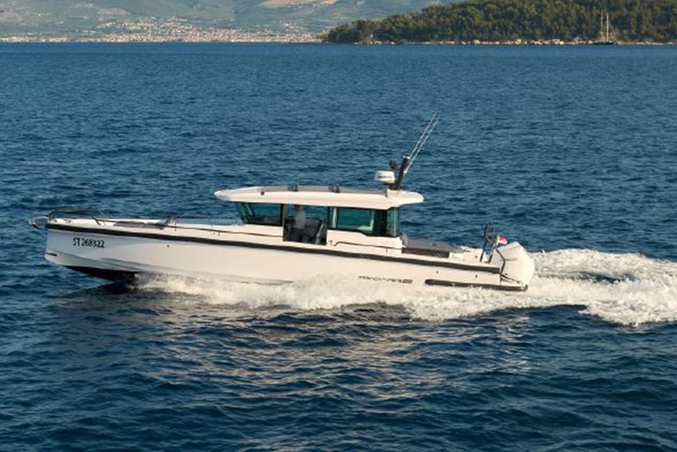 a boat on the water aboard 2019 AZIMUT GRANDE 35 METRI Yacht for Sale