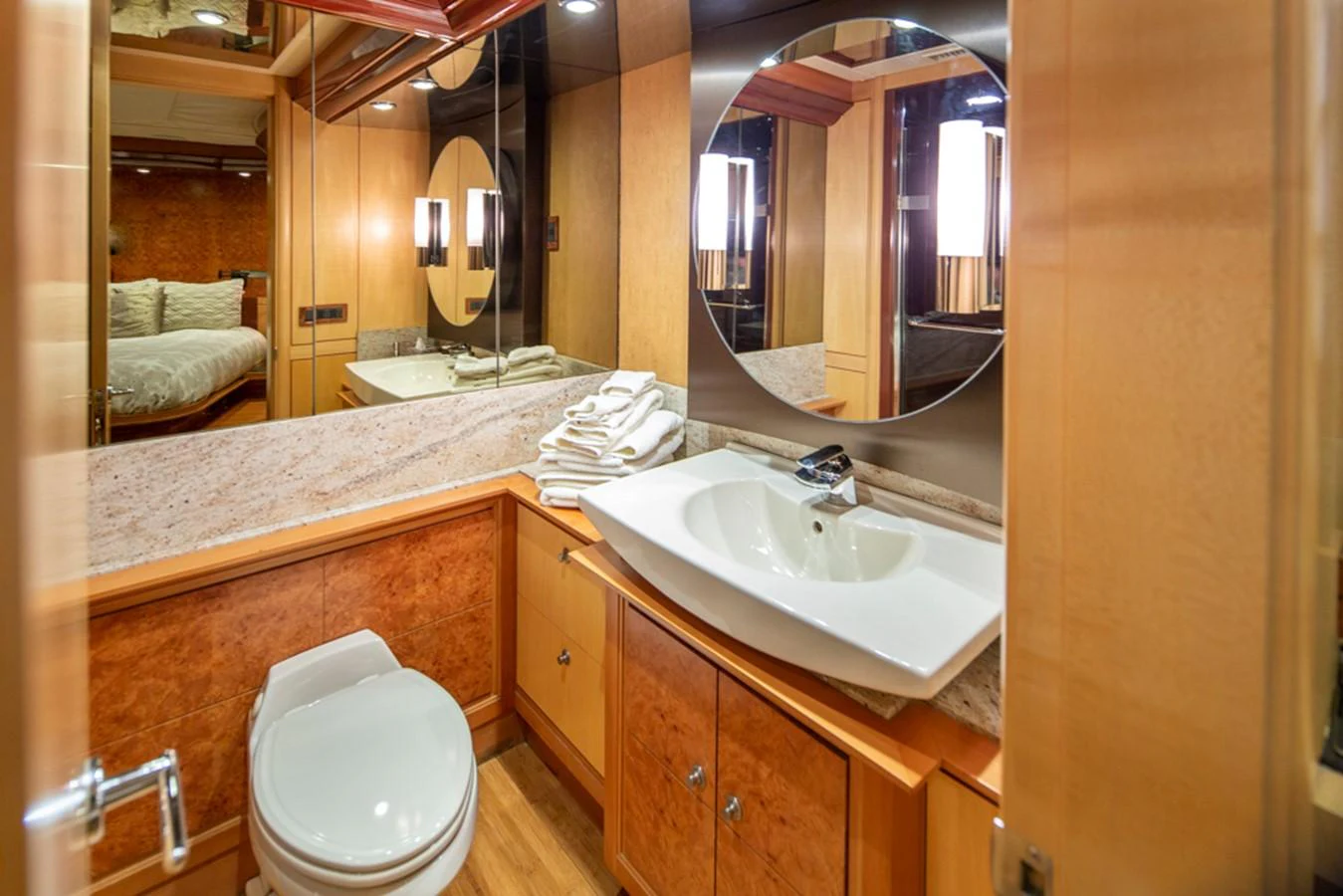 a bathroom with a sink and a toilet aboard C JEWEL Yacht for Sale