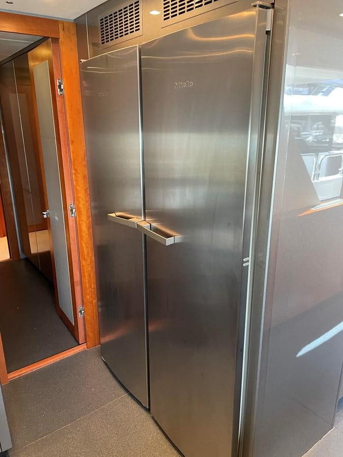 a silver elevator with doors aboard SUNSEEKER 115/03 Yacht for Sale