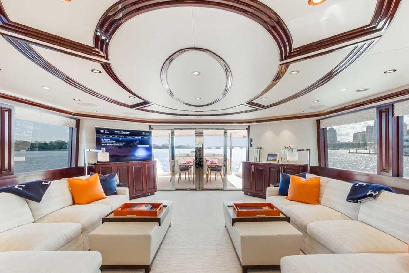 a large room with a large open window and a large open window aboard OUR HERITAGE Yacht for Sale
