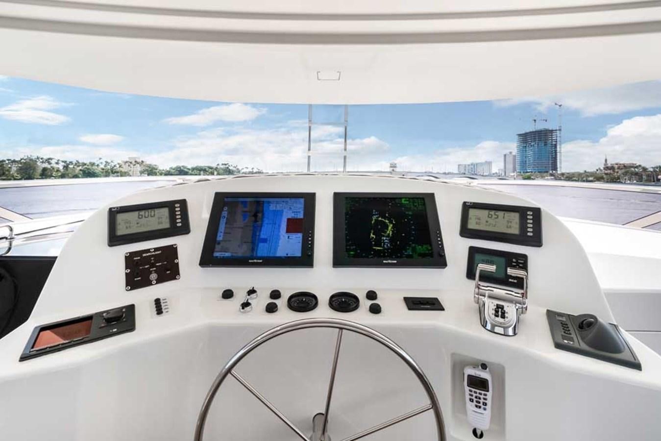 the inside of a car aboard OUR HERITAGE Yacht for Sale