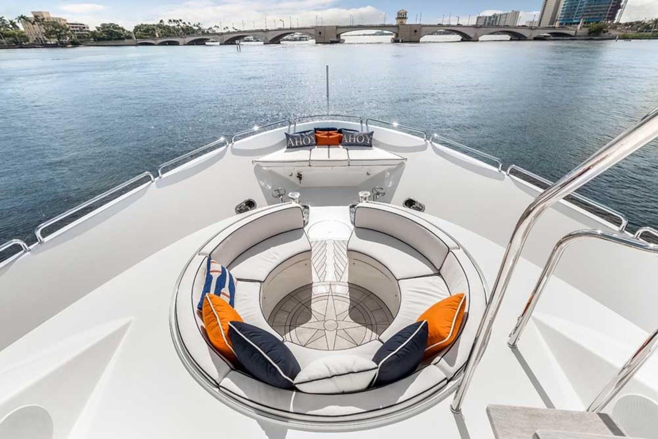 a boat on a deck aboard OUR HERITAGE Yacht for Sale