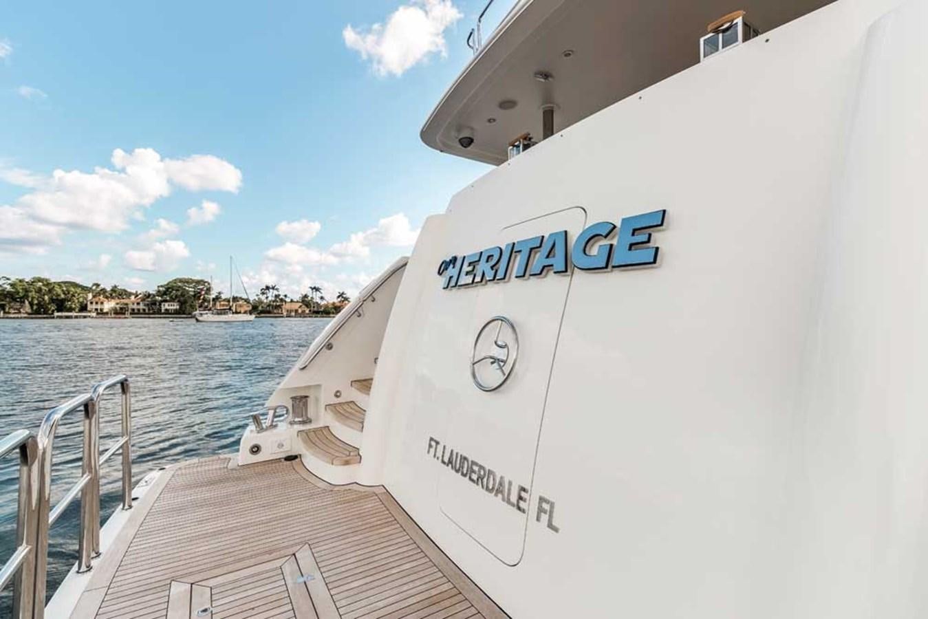 a boat on the water aboard OUR HERITAGE Yacht for Sale