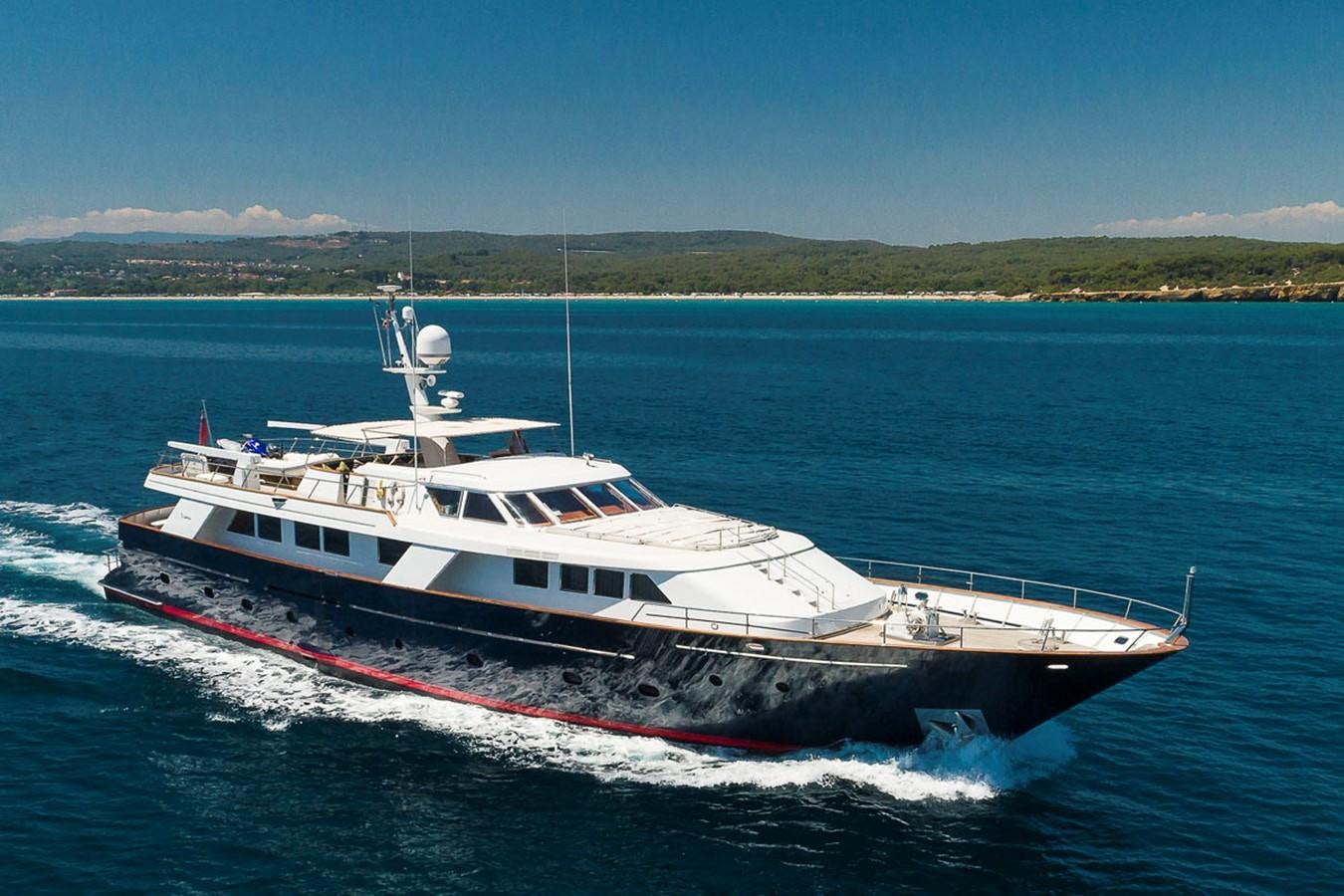 a boat on the water aboard BEL AMI II Yacht for Sale