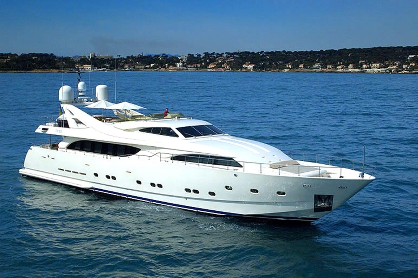 a white yacht in the water aboard TWO KAY Yacht for Sale