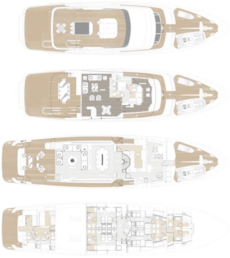 diagram aboard SEA SHELL Yacht for Sale