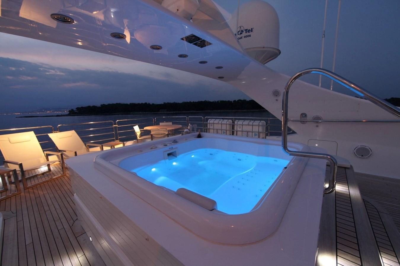 a large swimming pool aboard SEA SHELL Yacht for Sale