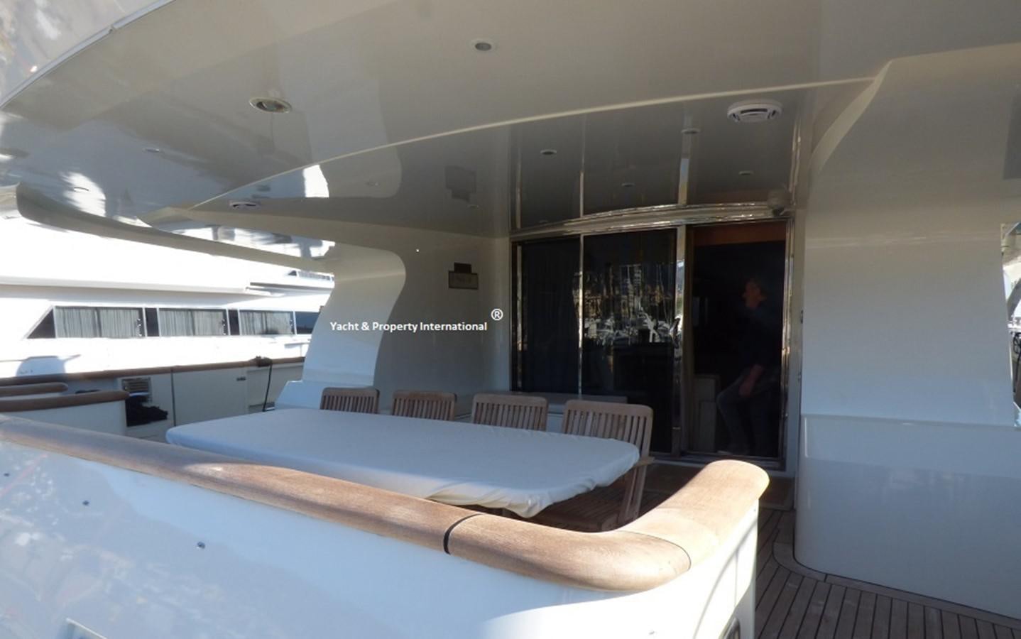 a room with white walls and a few beds aboard BENETTI STYLE Yacht for Sale